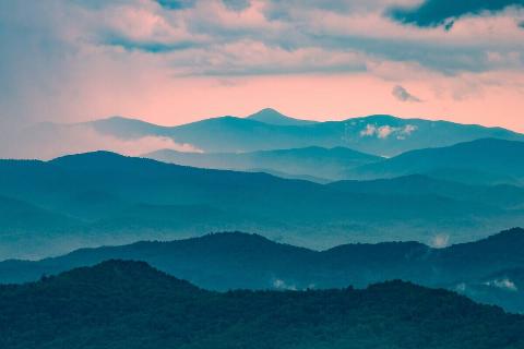 The Blue Ridge Mountains.