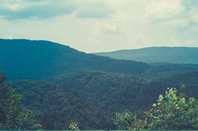 The Blue Ridge Mountains.
