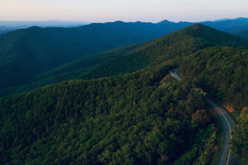 The Blue Ridge Mountains.