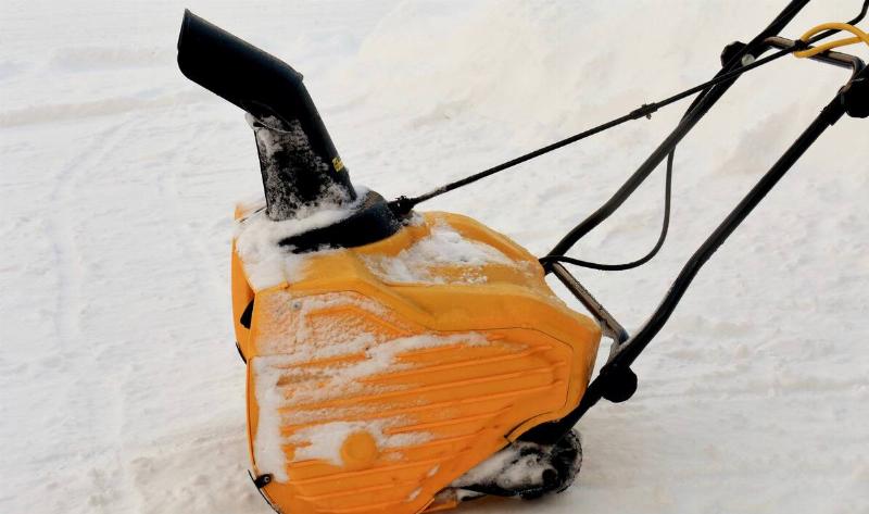 An electric snowblower.