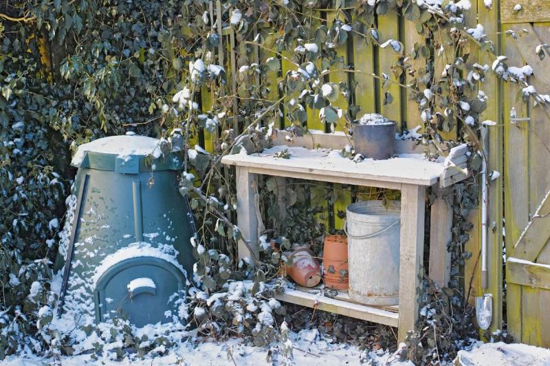 Gardners corner. Gardners corner in wintertime