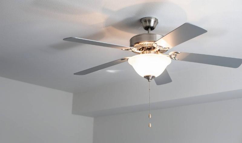 A ceiling fan light.