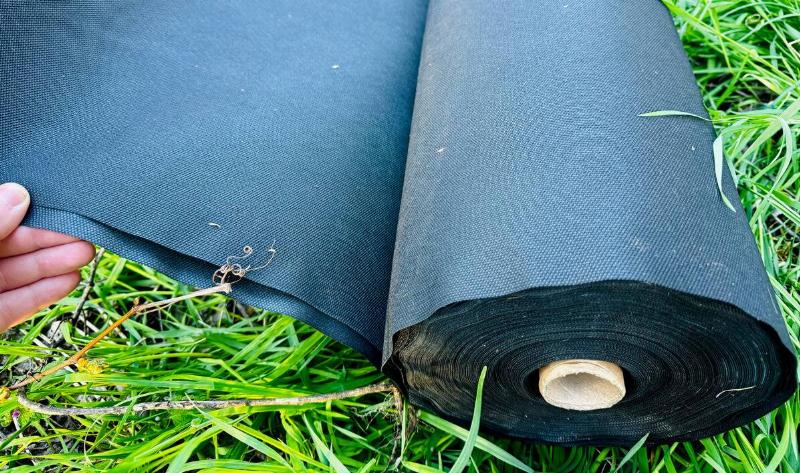 A roll of landscaping fabric.