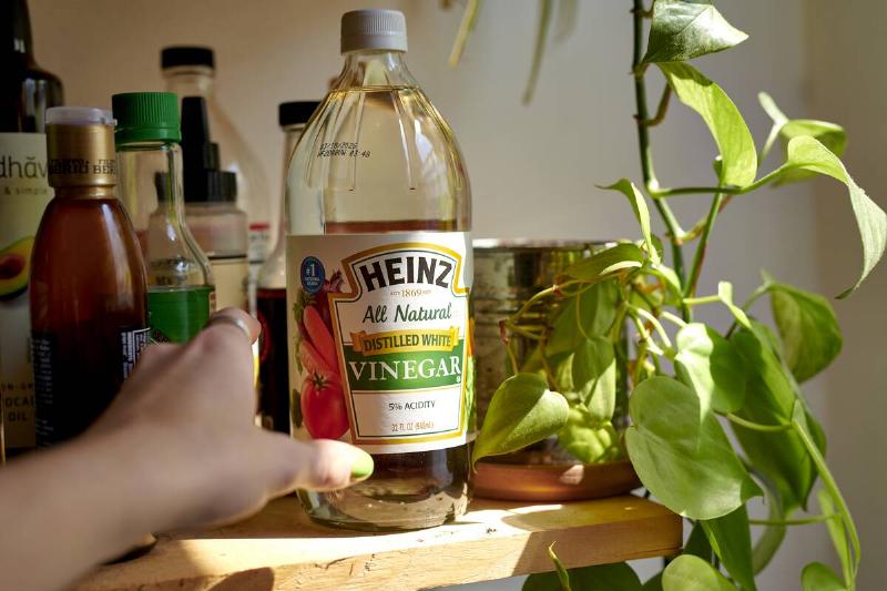 Heinz brand vinegar arranged in the Brooklyn borough of New York, US, on Saturday, July 23, 2022.