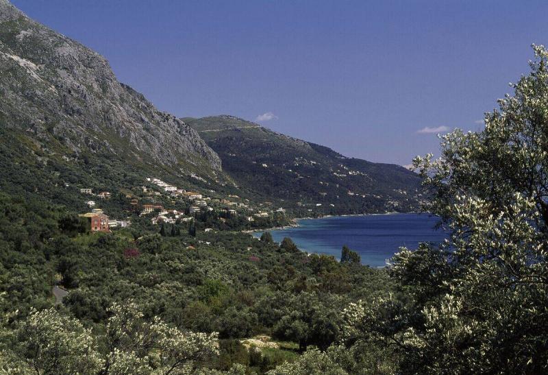 Western coast of Corfu Island, Greece.