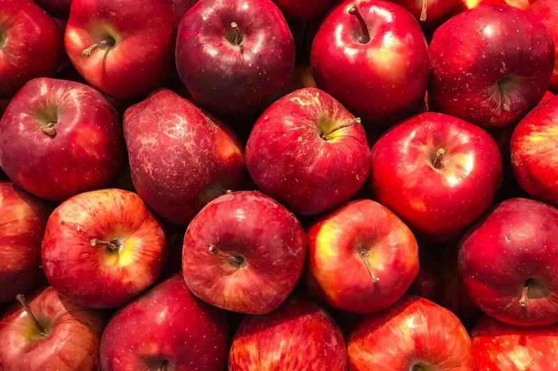 Pile of red apples