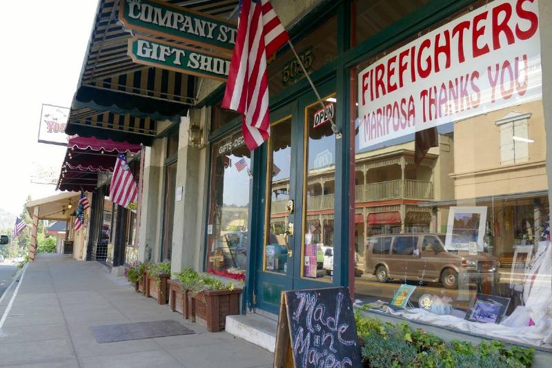 The mains street in Yosemite. 