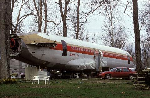Boeing and Silo of missile as house in United States in March, 1997 - Jo Ann Ussery transformed a boeing into her permanent house.