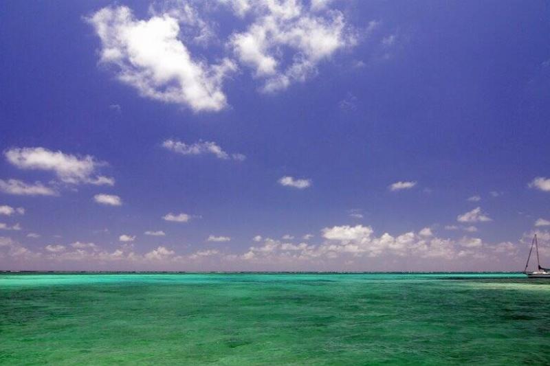 Azure Water off the coast of Ambergris Caye.