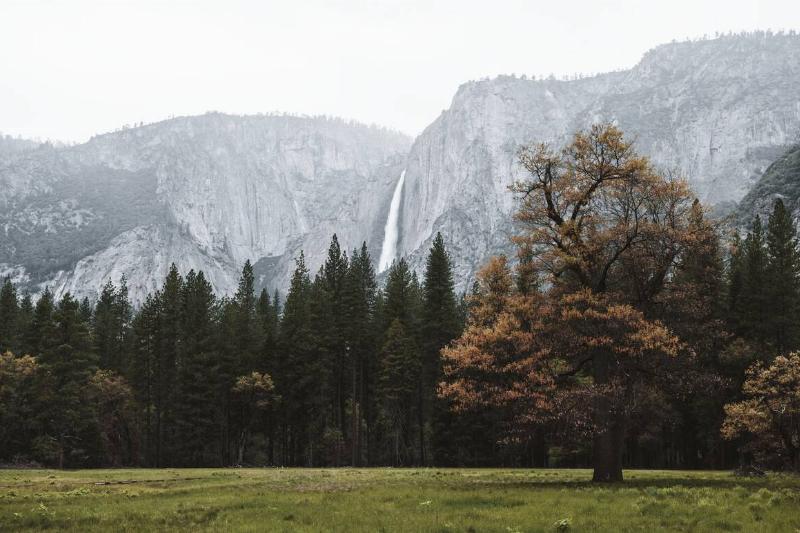 Yosemite falls in Yosemite National Park.