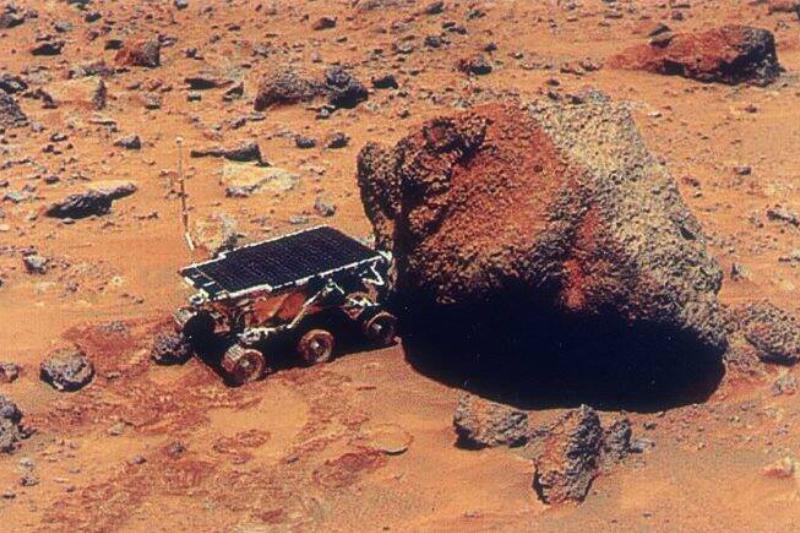 Sojourner rover during the Mars Pathfinder mission, 1997.