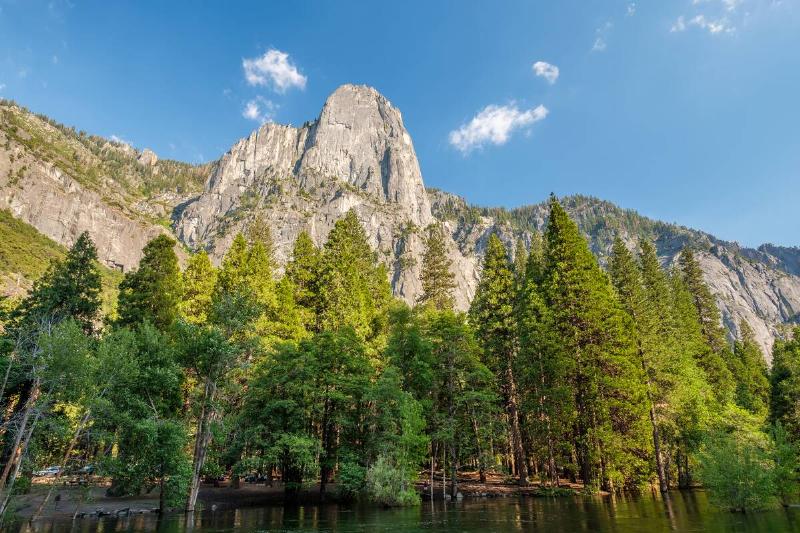 Yosemite National Park Valley summer landscape.