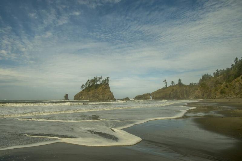Sea stacks at Second Beach on the coast of the Olympic Peninsula