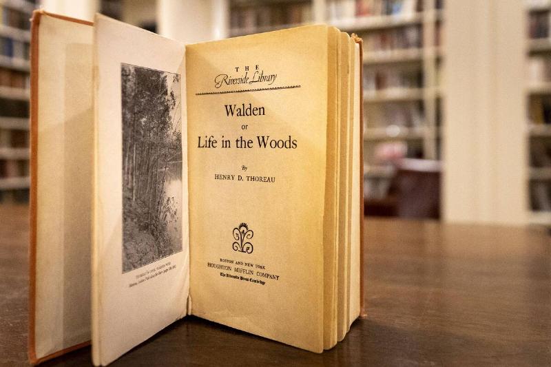 A copy of Henry David Thoreau's Walden or Life in the Woods.