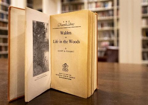 A copy of Henry David Thoreau's Walden or Life in the Woods.