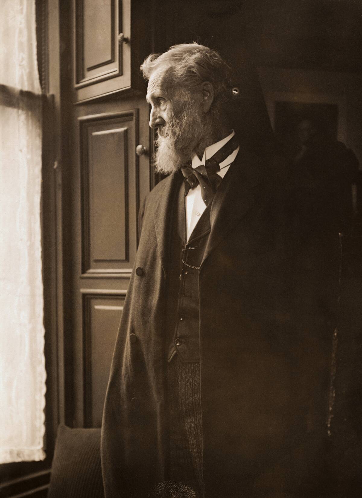 Profile portrait of John Muir (1838-1914).