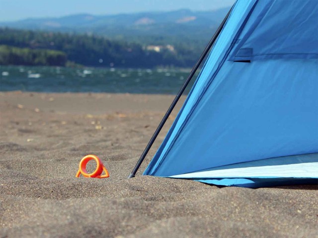 Beach camping seems idyllic but with no shade it can soon heat up inside your tent