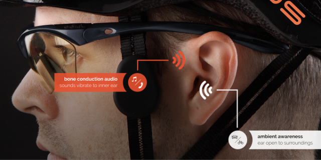 Bone conduction bypasses the eardrums so your ears remain open and unimpeded