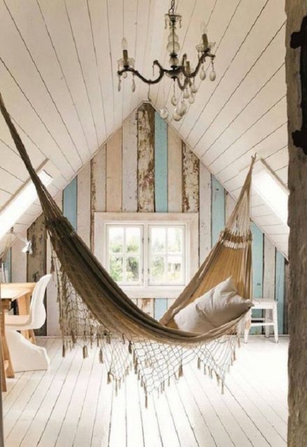 ceiling hung loft hammock