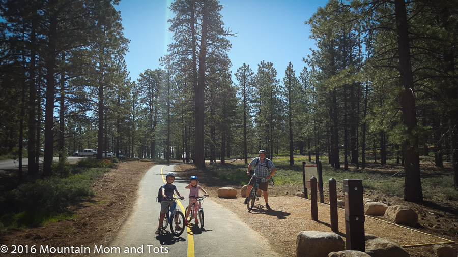 The Mountain Fam on the shared use path in Bryce Canyon National Park