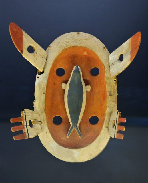 Yup’ik mask Alaska, wood – Sitka, Alaska, United States. Alaska State Museum . Presented during the exhibition La Fabrique des images.Source