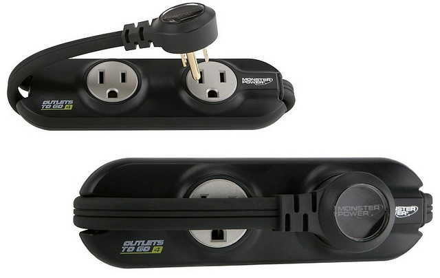 Portable power strip with 4 AC outlets – Great for travelers – Author: Mighty Travels – CC BY 2.0
