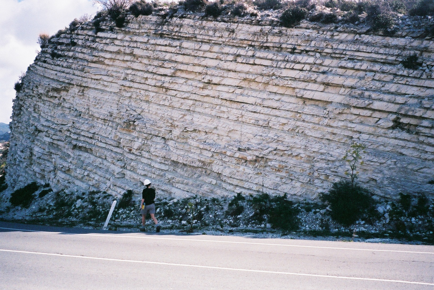 Chalk layers in Cyprus, showing sedimentary layering