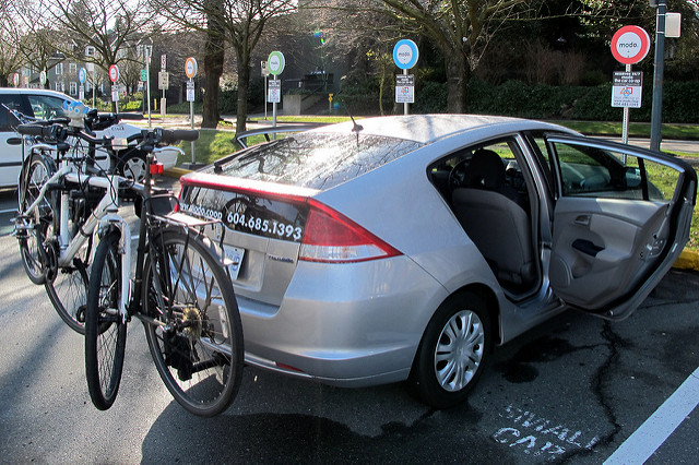 Modo Car with a Bike Rack. Author: Christopher Porter – CC BY-NC-ND 2.0