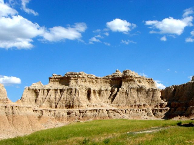 These unique rock formations cover Badlands National Park. Photo Credit