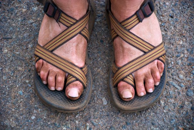 Hiking with Chaco sandals. Photo credit