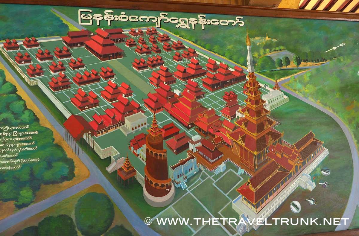 The Royal Palace as it once looked in Mandalay Myanmar.