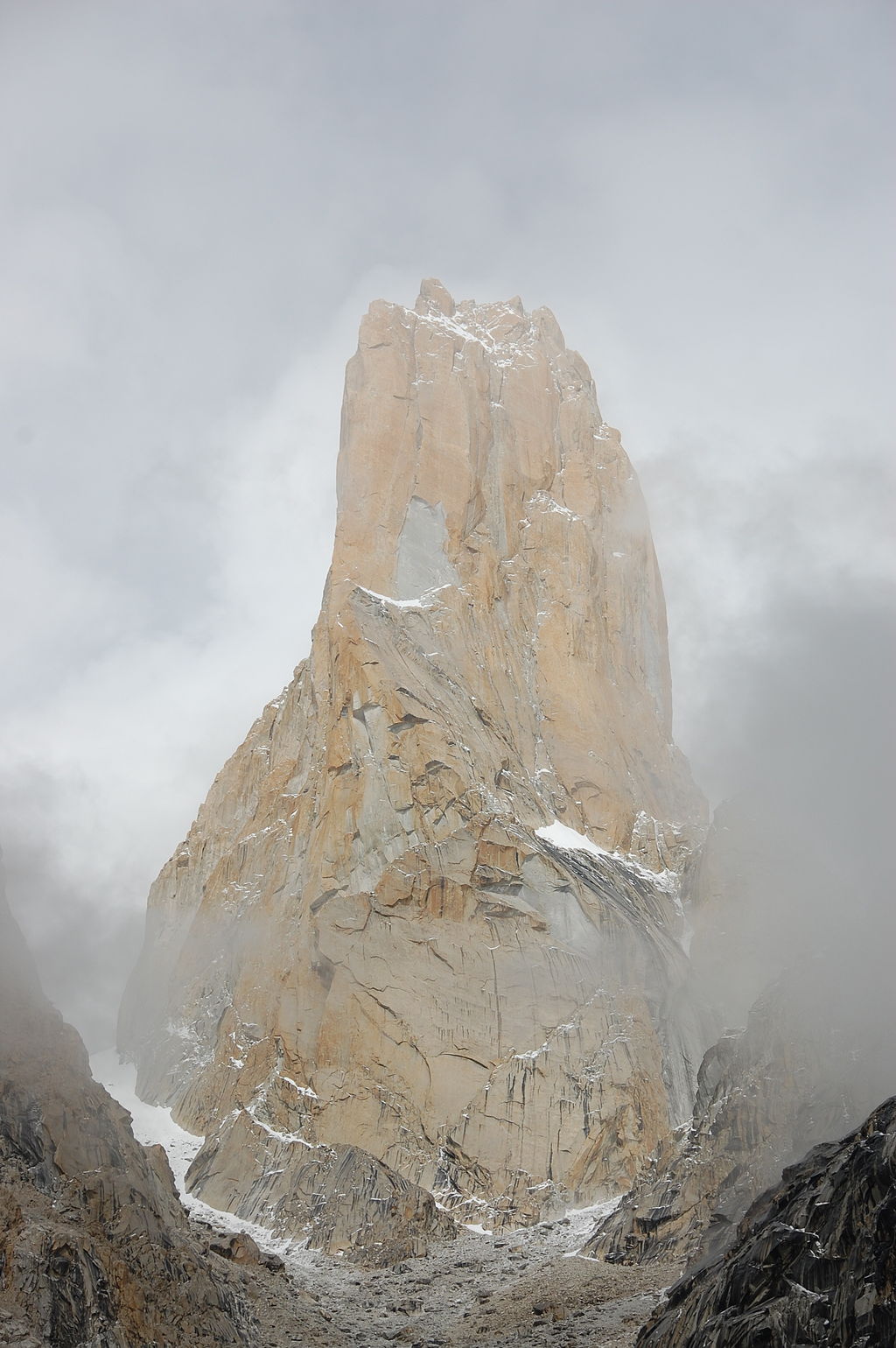 The Nameless Tower, Trango Group in the Karakorams, north of the Baltoro glacier. Photo credit