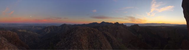 Sunset view from the ‘Steep and Narrow’ section of the High Peaks Trail