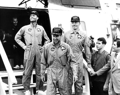 The crew of Apollo 13 mission
