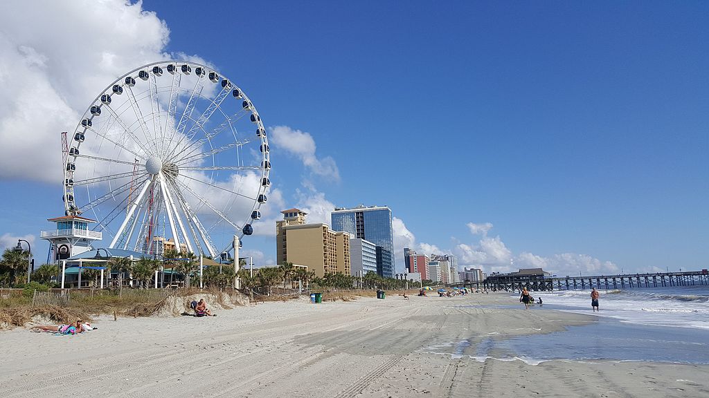 Myrtle Beach SkyWheel will take you soaring above the Boardwalk for some amazing views of the ocean