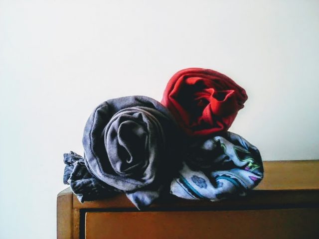 Rolled clothes