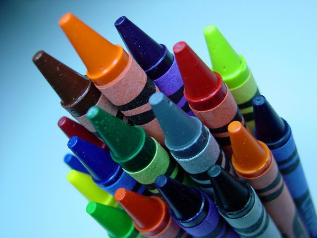 Crayons can be used as a candle