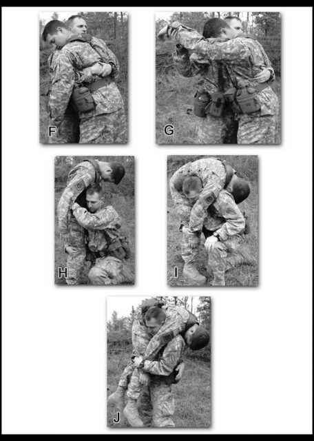 “Fireman’s Carry” technique from training manual
