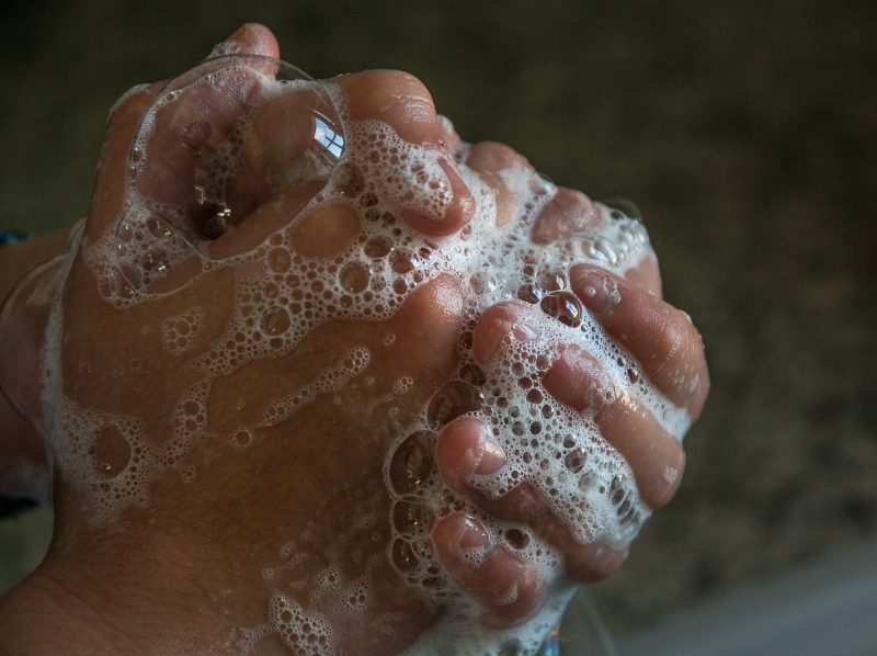 Wash up thoroughly afterwards with soap and water, or rubbing alcohol