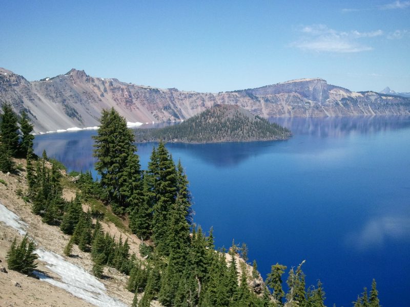 Crater Lake, thought to have been formed over 7,700 years ago.  