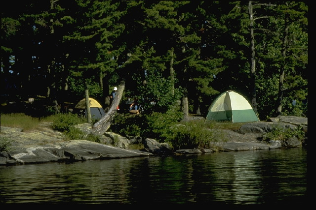 Camping on the shores of Voyageur National Park