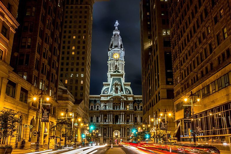 Second Empire-style Philadelphia City Hall, 1871–1901, from N. Broad Street – Author: R.Hood Photography – CC BY-SA 4.0