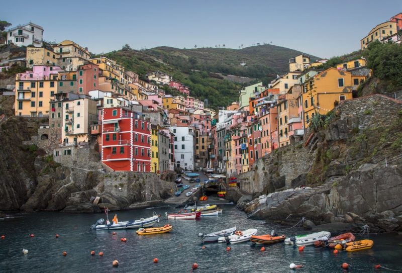 The town in cliff, Cinque Terre, Italy