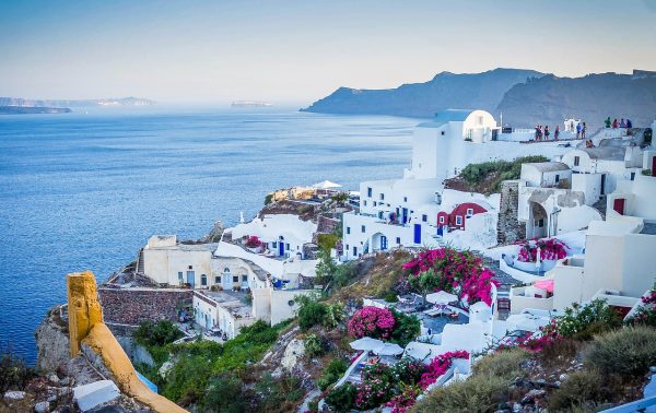 A jewel of the Mediterranean, Santorini pulls tourists by huge numbers every year, as the white buildings contrast against a vivid blue sea.