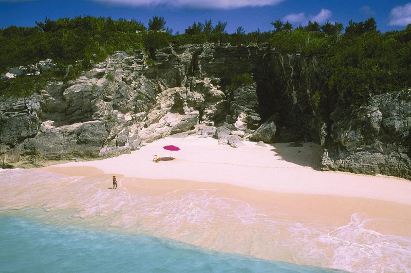 One of Bermuda’s pink-sand beaches at Astwood Park