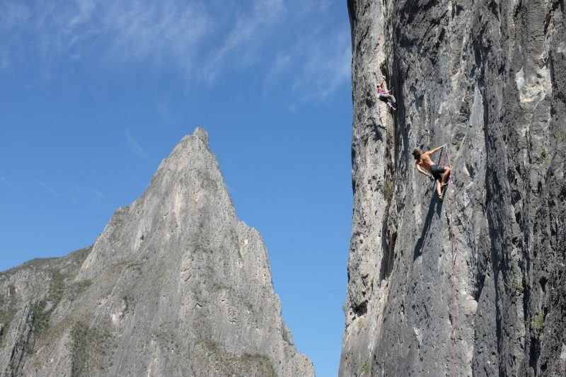 You’re likely to see climbers all over the cliffs in the high season.