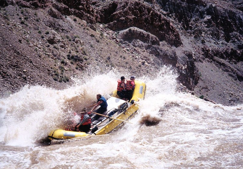 Raft in the Big Drop Rapids, Cataract Canyon