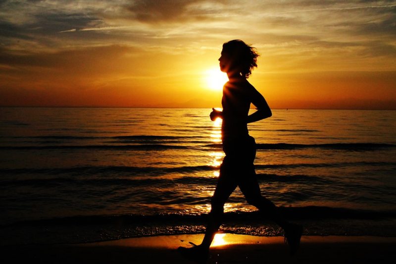 A run on the beach is a great way to spend the morning or evening.