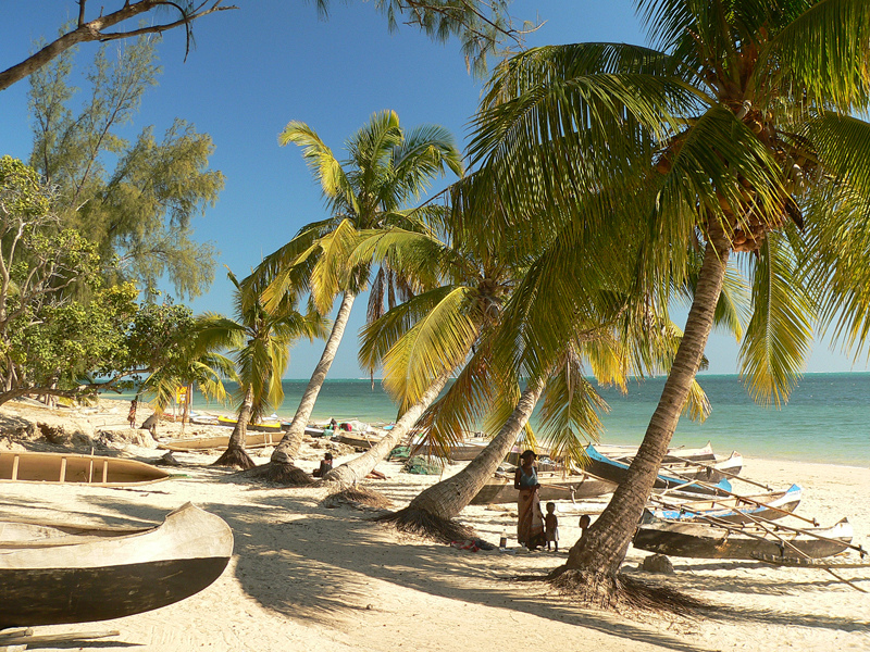 The beaches in Madagascar, with their pirogues and palm trees, are beautiful - Author: Aleix Cabarrocas Garcia - CC BY 2.0