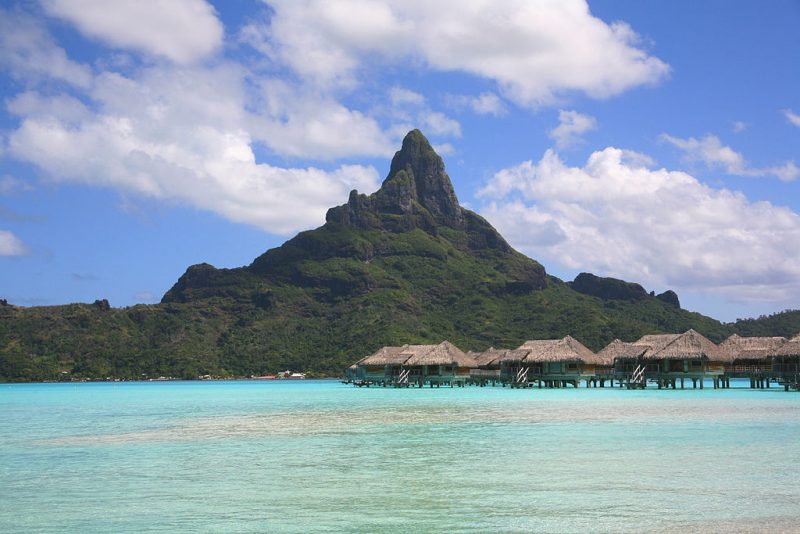 Island of Bora Bora, French Polynesia has white sand too – Author: Taka-0905